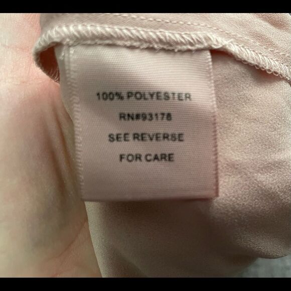 PHILOSOPHY sheer capped sleeve blouse size medium dusty pink EUC - Picture 6 of 6